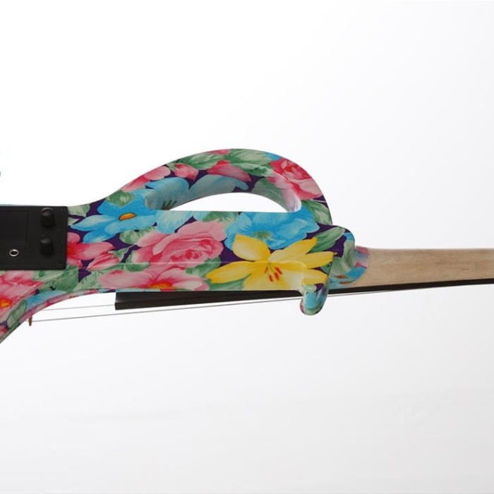 Kinglos KNG DSZA-1002 4/4 Elektro Keman Seti - Görsel Sanat Serisi (Profesyonel) | Sanatsal Desenli Masif Gövde, Aktif Elektronik Devre ve Tam Aksesuar Paketi